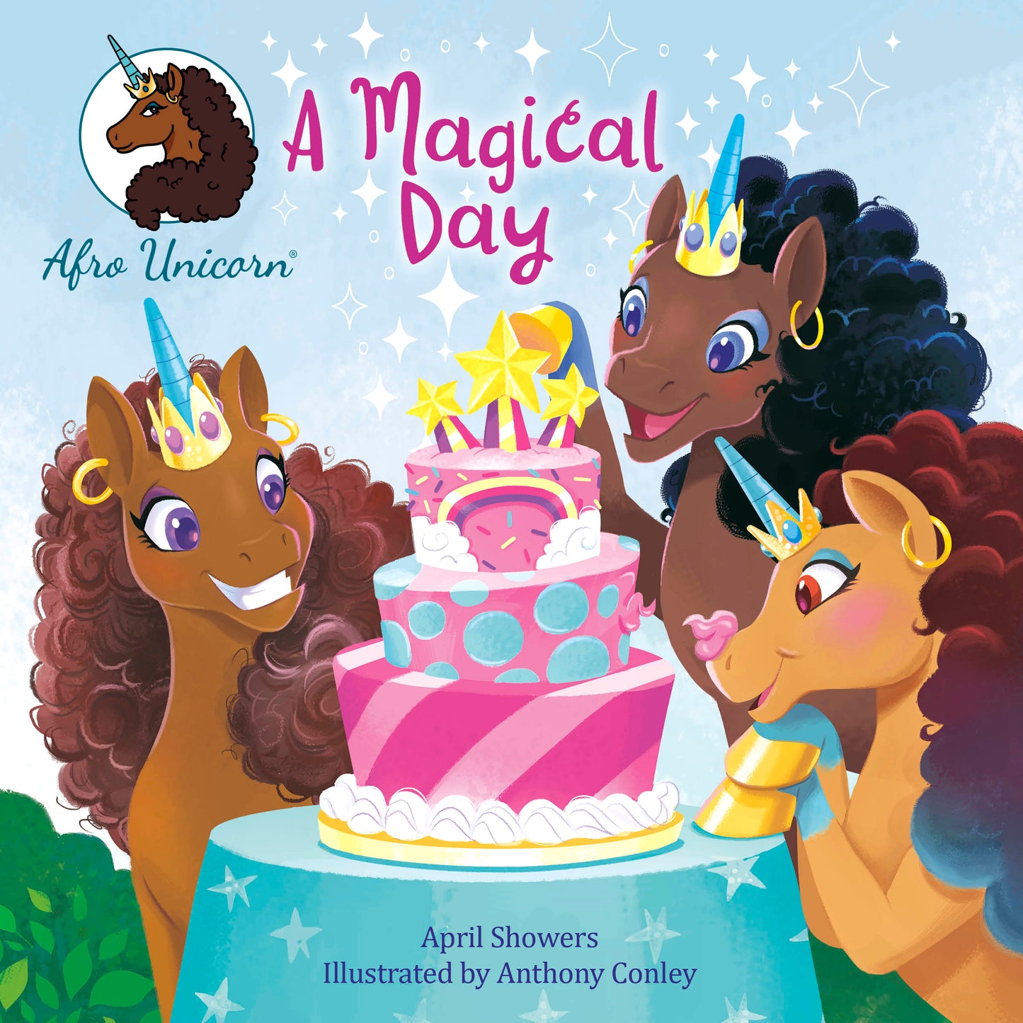 A Magical Day - (Afro Unicorn) by April Showers (Paperback)