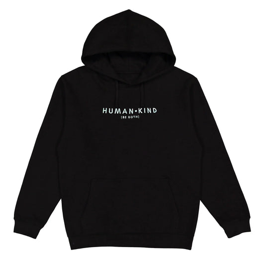Human Kind Embroidered Hoodie - Black